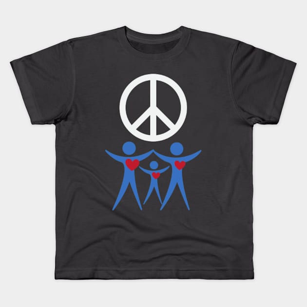 Let's Obtain Peace by Loving Each Other Kids T-Shirt by Craftshirt